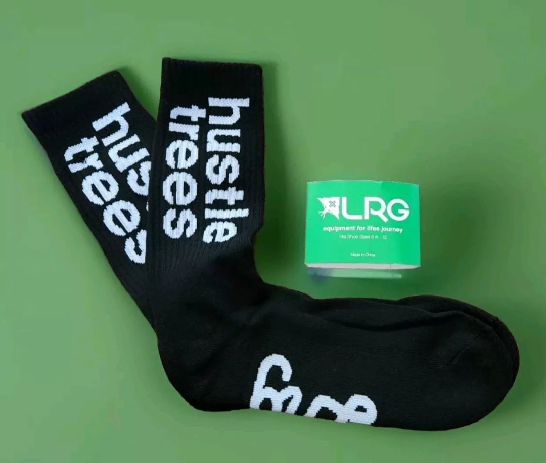 LRG Black Hustle Trees Socks