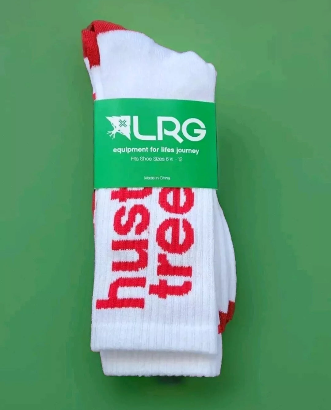 White LRG Hustle Trees Socks