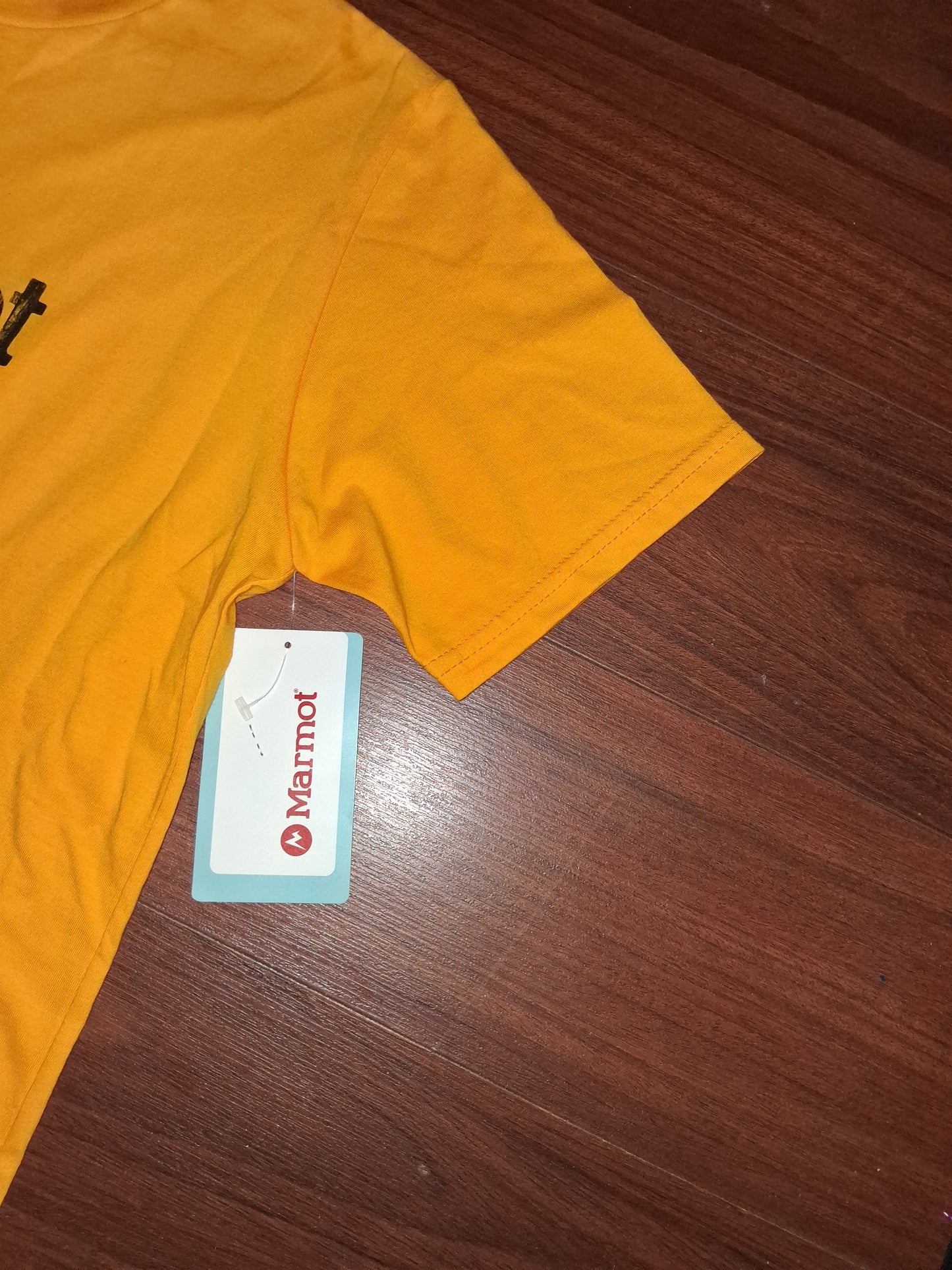 Men's Marmot Solar Yellow Logo Tee S