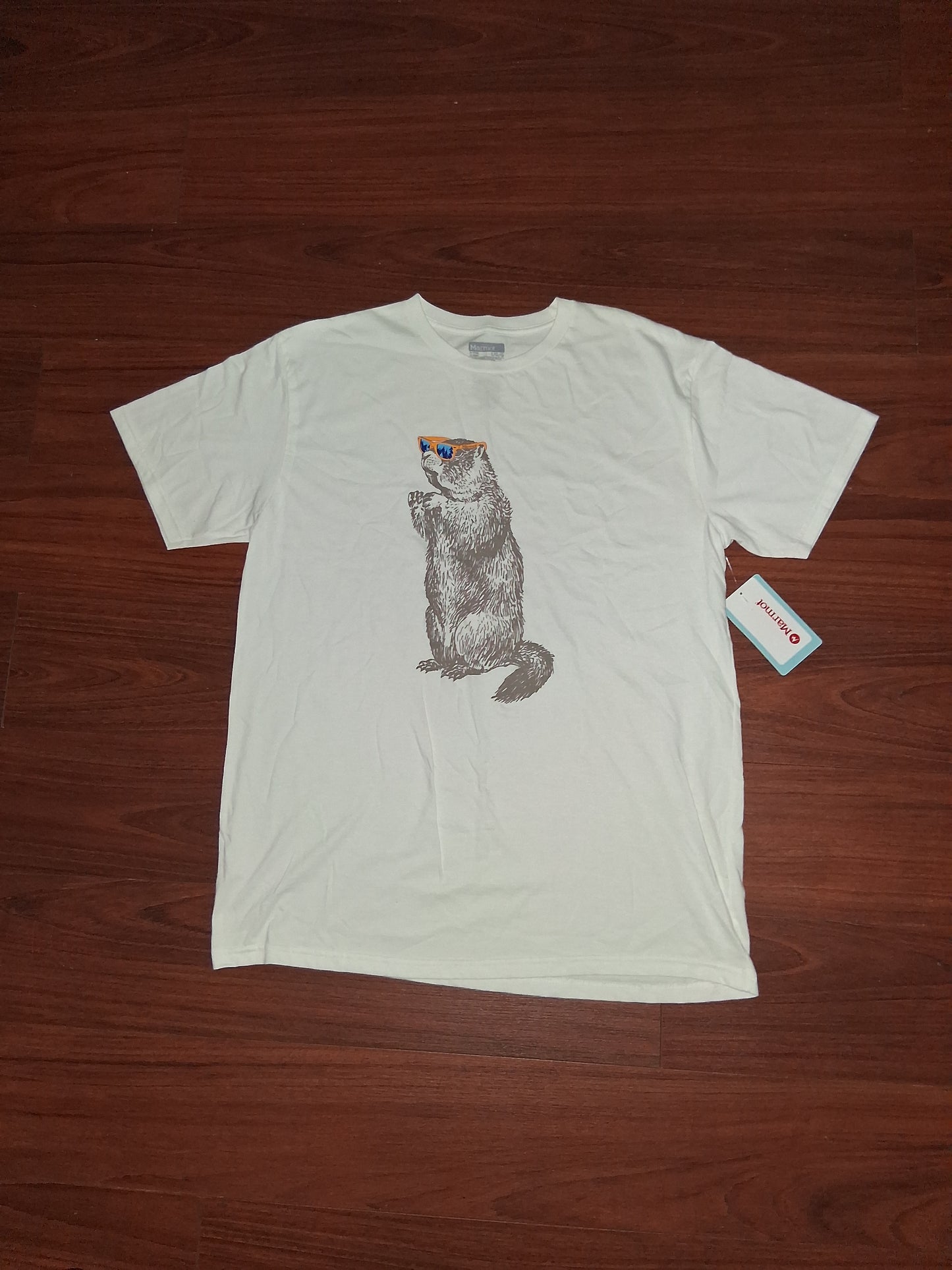 Men's Marmot White "Shades" Tee L