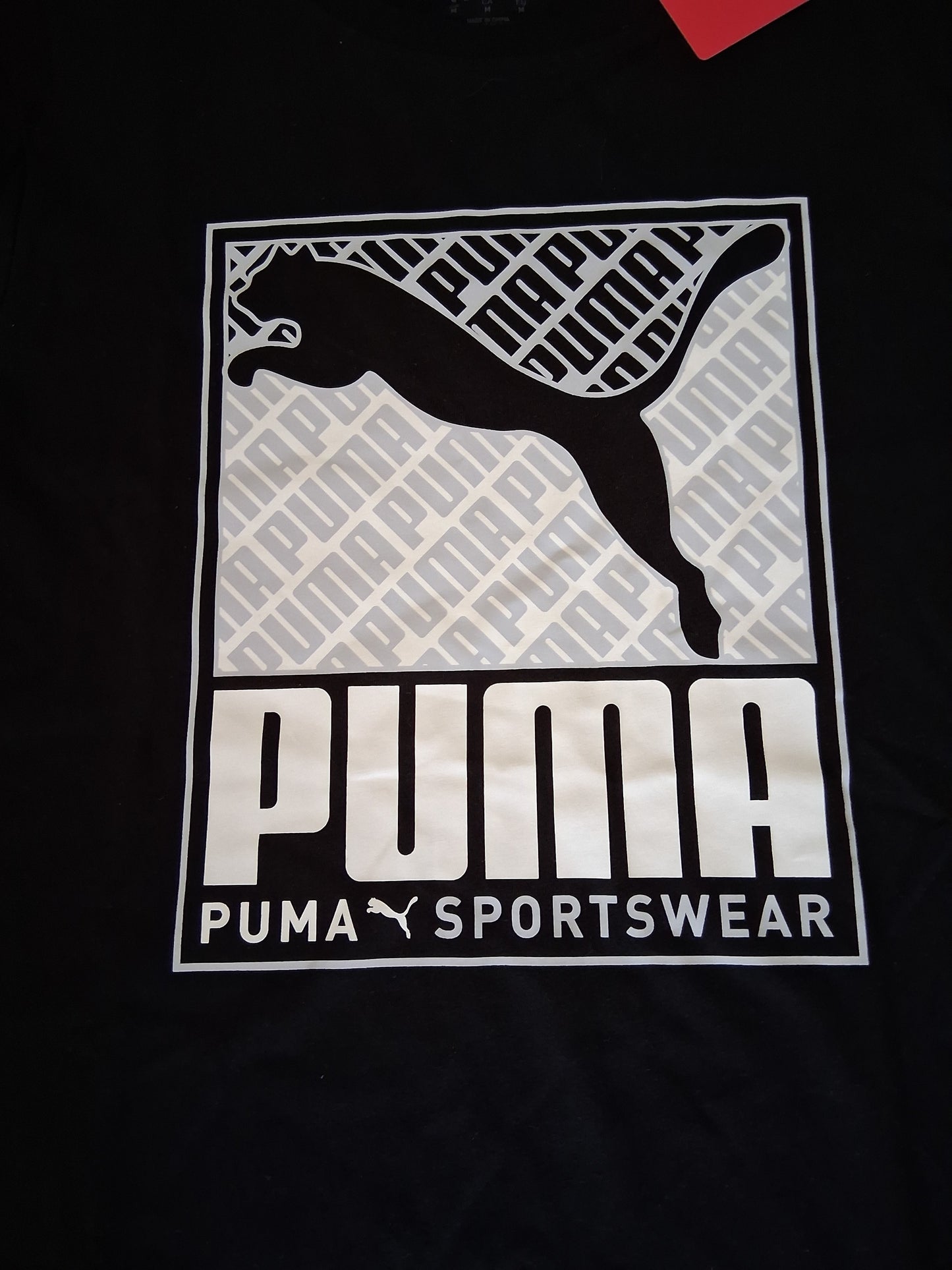 Puma Men's Black Graphic Print Logo T-Shirt M