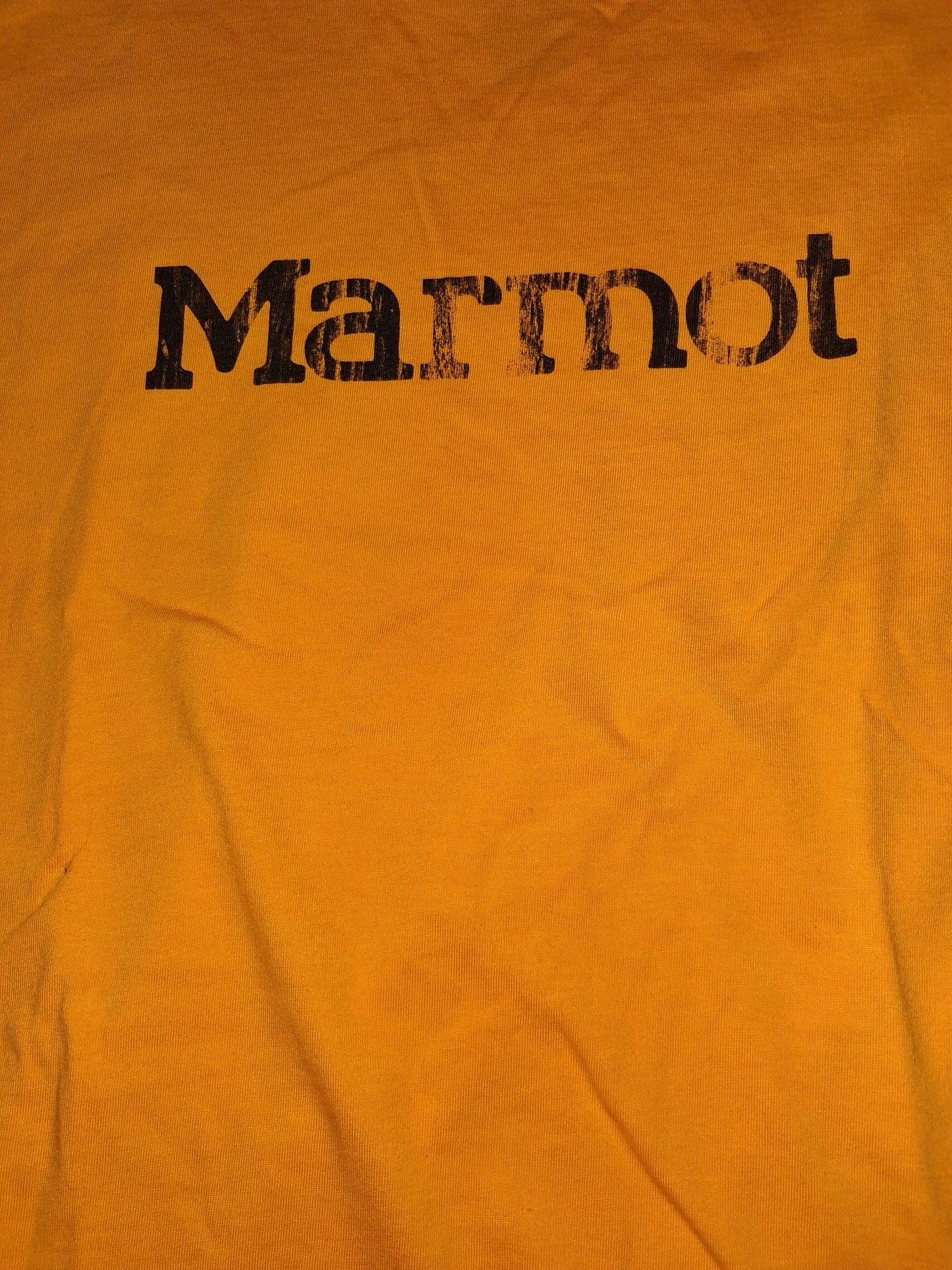 Men's Marmot Solar Yellow Logo Tee S
