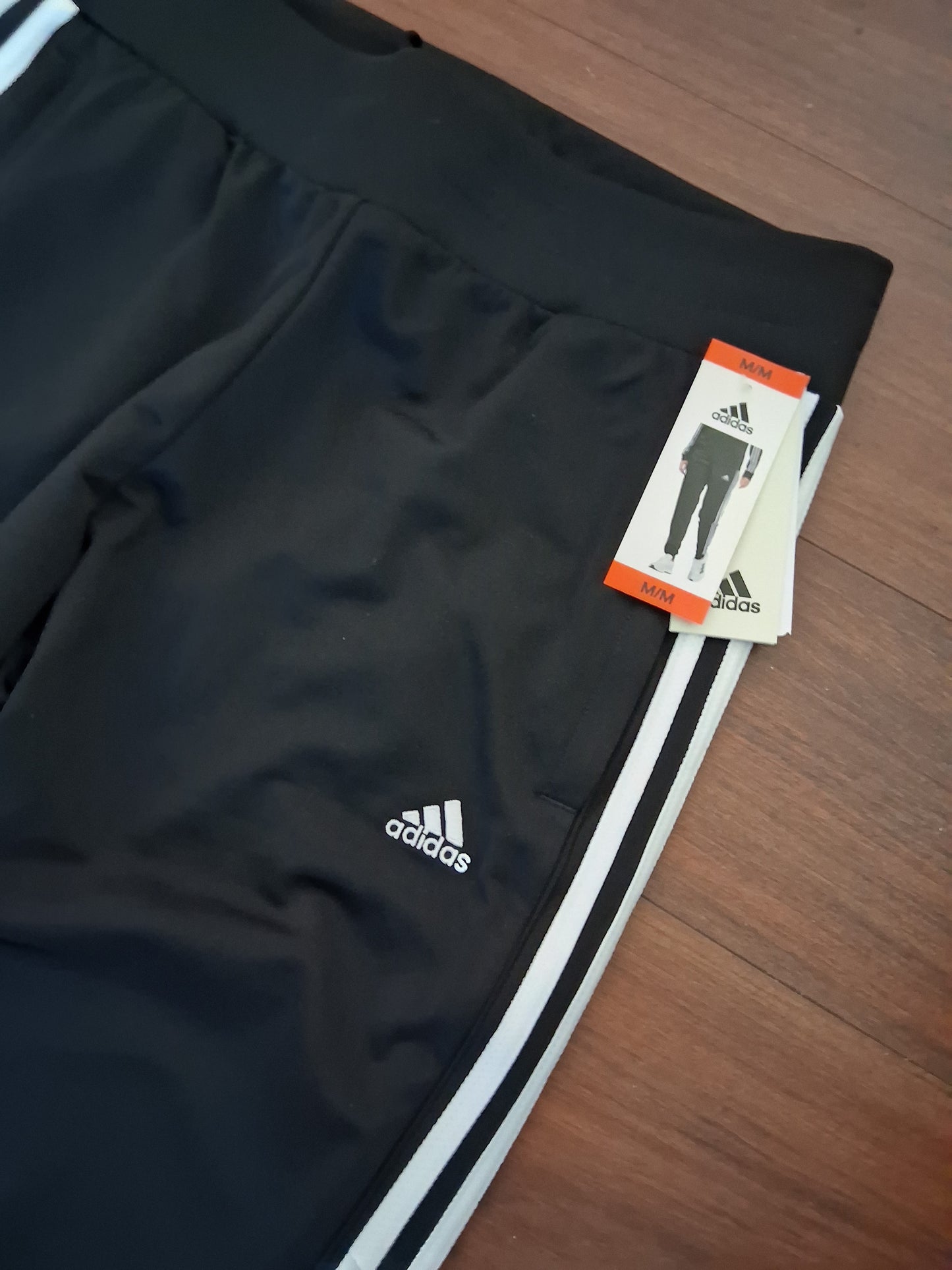Adidas 3 Striped Pull on Track Pants M