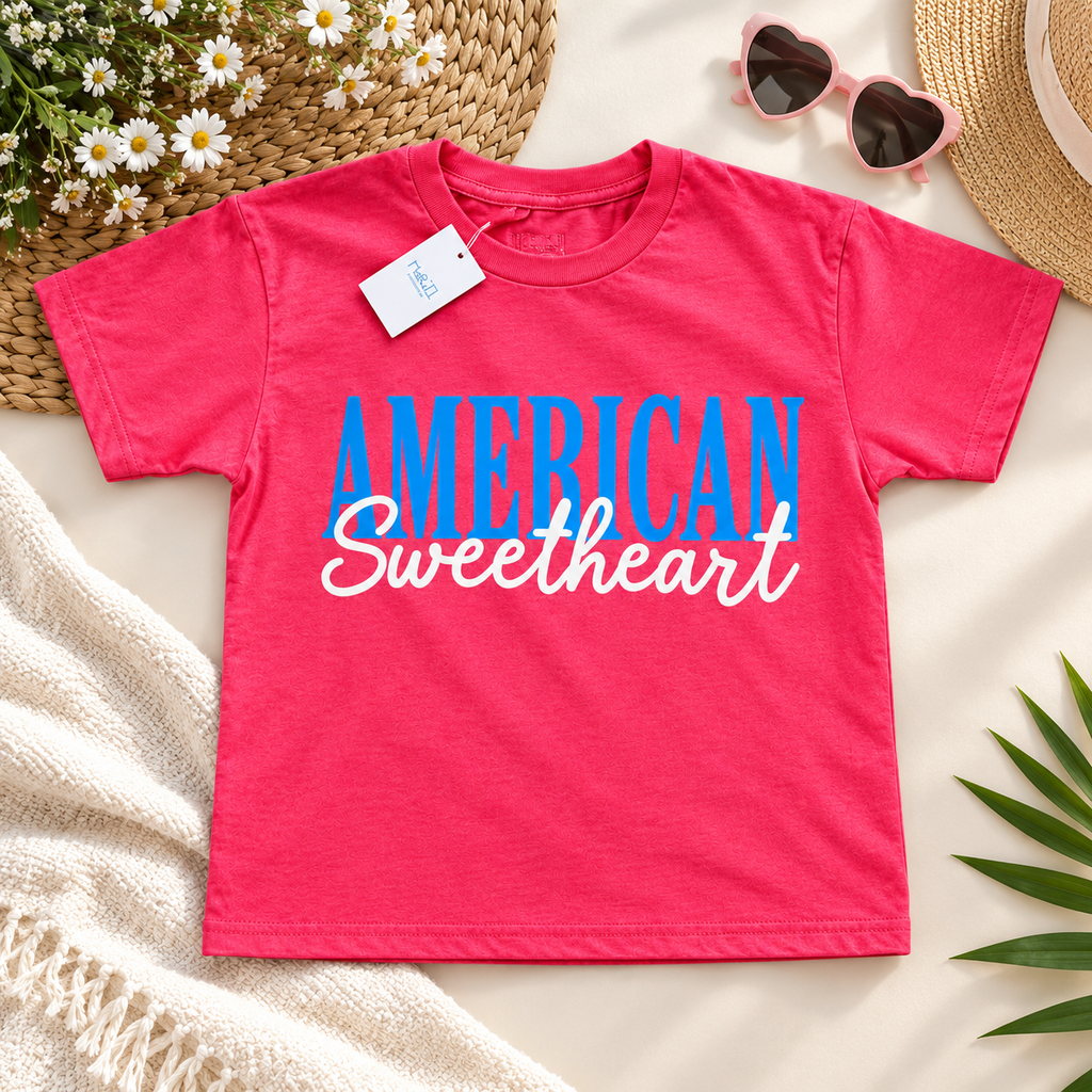 American Sweetheart Graphic Crop Tee