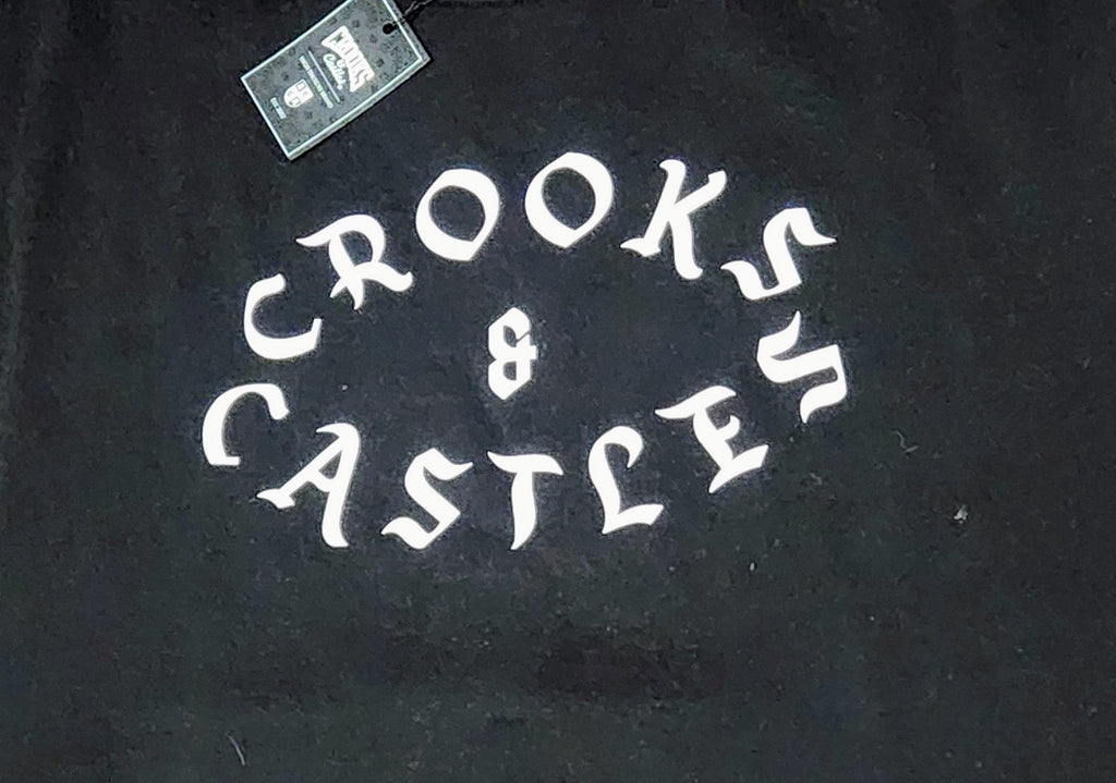 Crooks & Castles Men's Arch Logo Fleece Crewneck Sweatshirt – Black (NWT)