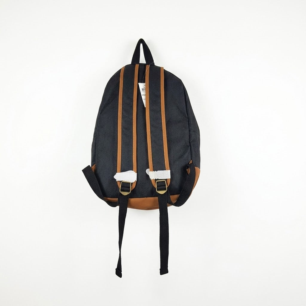 Sun + Stone Riley Canvas Colorblocked Backpack – Black/Grey/Brown