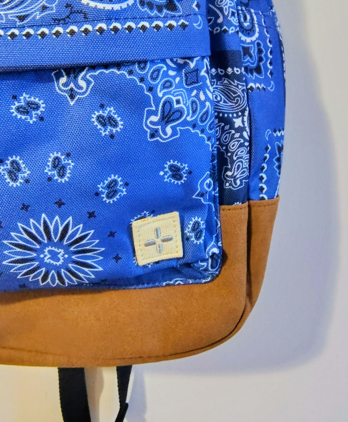 Sun + Stone Blue Bandana Patchwork Backpack