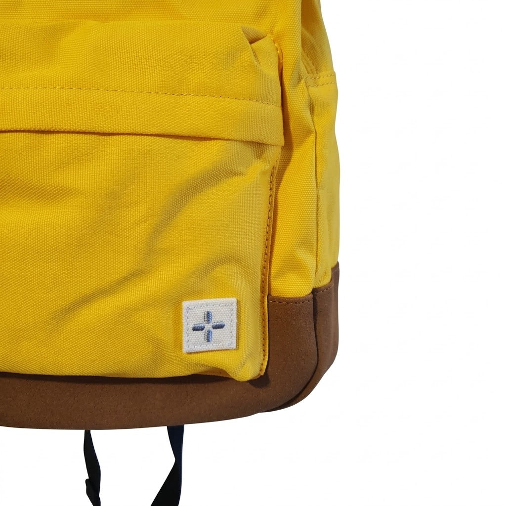 Classic Canvas Everyday Backpack – Mustard Yellow & Brown