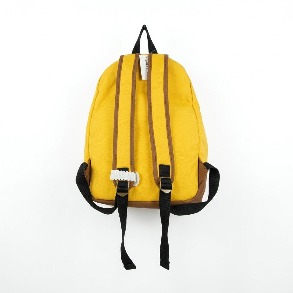 Classic Canvas Everyday Backpack – Mustard Yellow & Brown