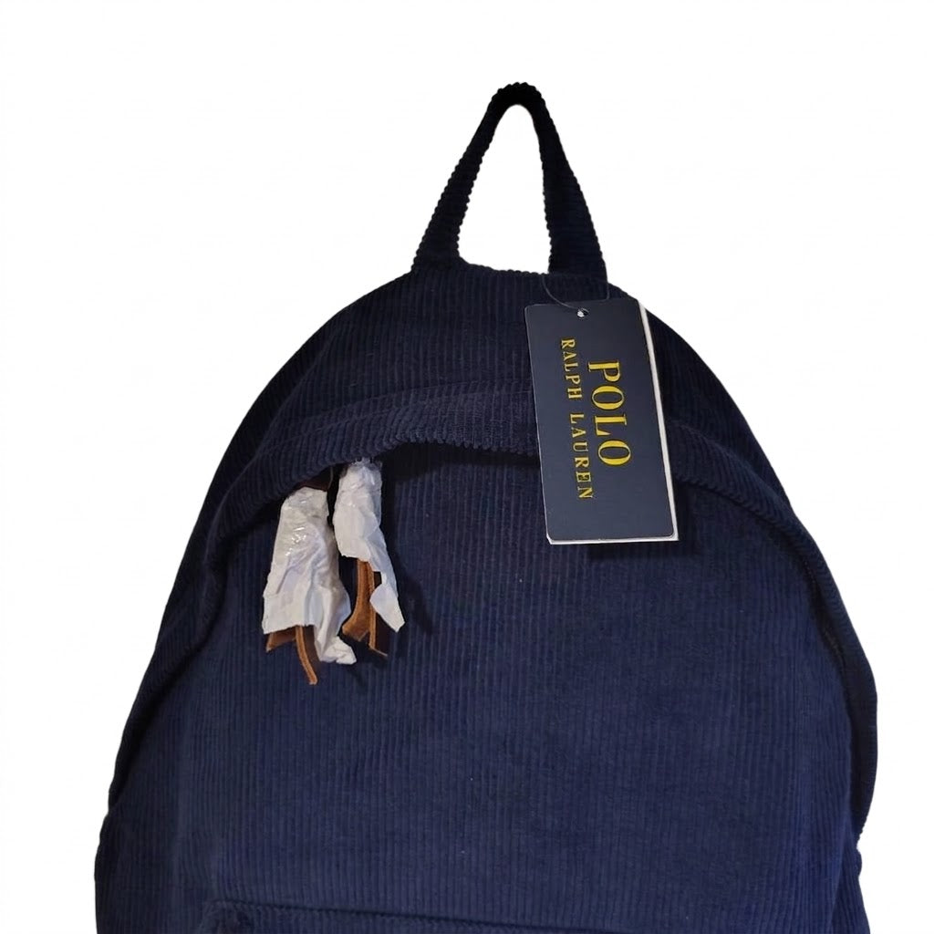 Polo Ralph Lauren Navy Blue Corduroy Classic Backpack (NWT)