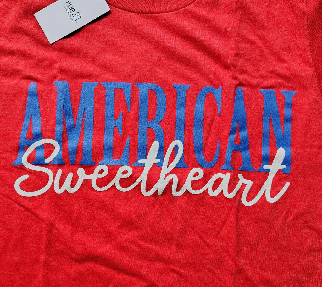 American Sweetheart Graphic Crop Tee