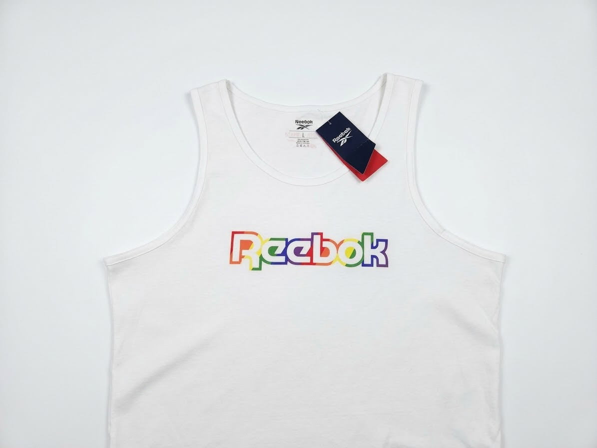 Reebok Men’s Rainbow Logo Tank Top