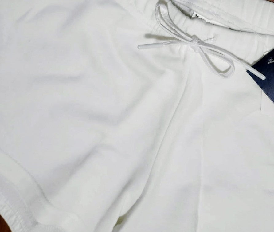 Reebok Women’s Side-Logo Athletic Mini Shorts with Drawstring