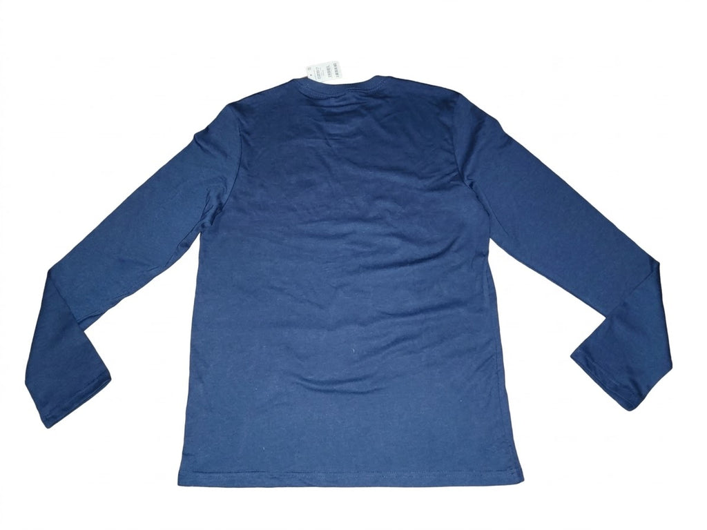 Club Room Men's Long-Sleeve Cotton Crewneck T-Shirt – Navy Blue
