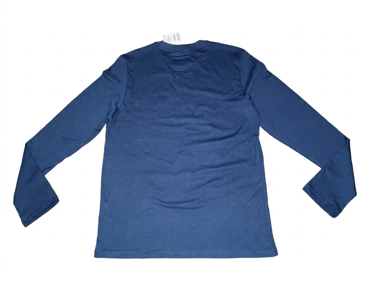 Club Room Men's Long-Sleeve Cotton Crewneck T-Shirt – Navy Blue