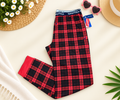 Nautica Men’s RestLuxe Red Plaid Cuffed Sleep Joggers