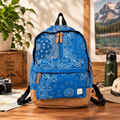 Sun + Stone Blue Bandana Patchwork Backpack