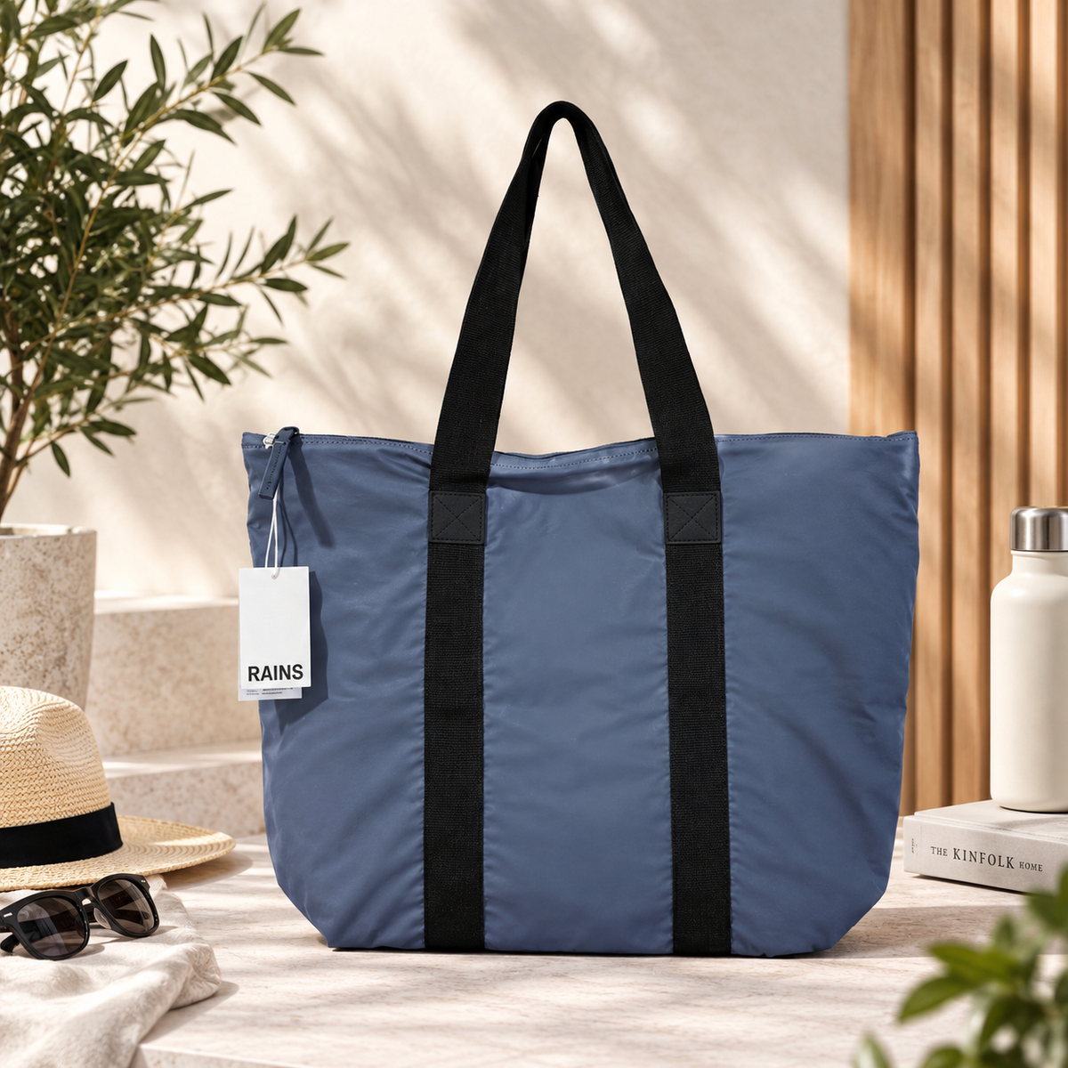 RAINS Waterproof Tote Bag Rush – Slate
