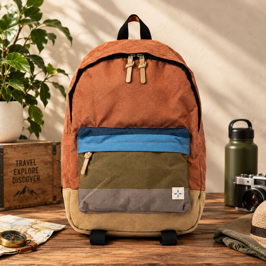 Sun + Stone Colorblock Minimalist Utility Backpack