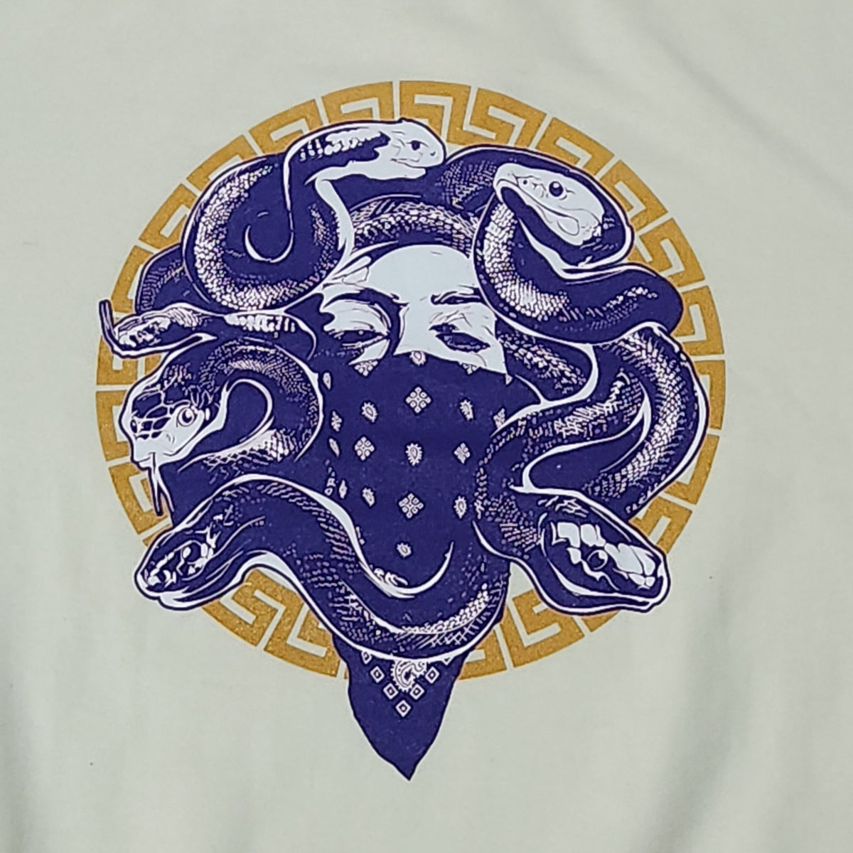 Crooks & Castles Men's Medusa Snake Graphic Crewneck Sweatshirt - Off white (NWT)