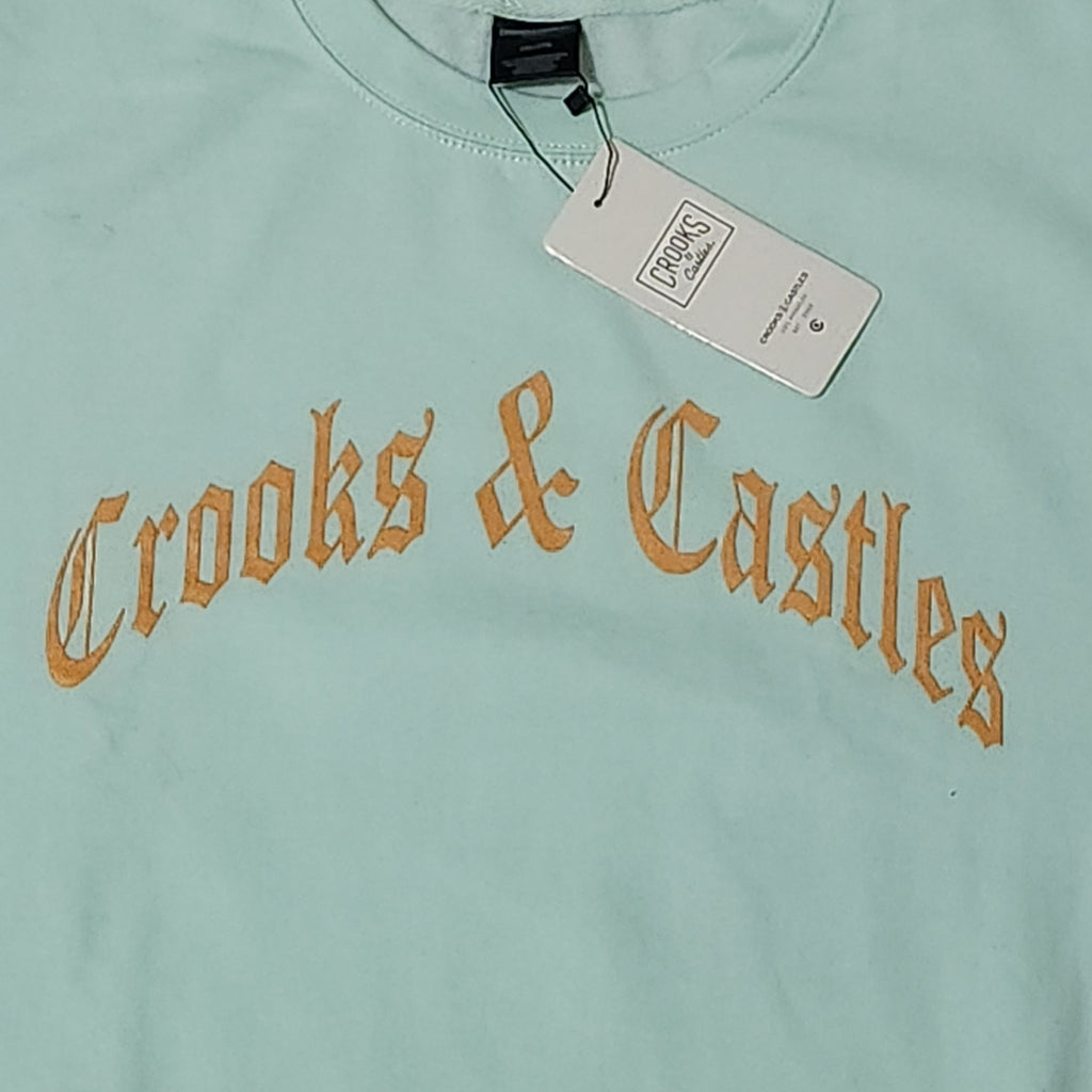 Mint Green Money Cherub Graphic Crewneck Sweatshirt | Streetwear Fleece Pullover