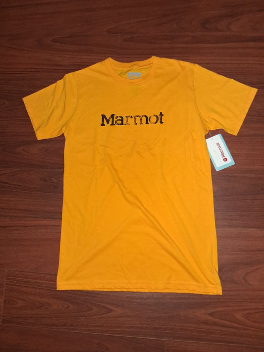 Men's Marmot Solar Yellow Logo Tee S
